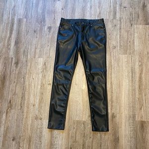 Faux leather pants